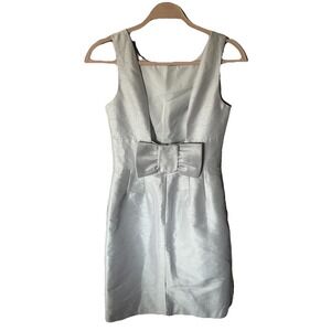 Alfred Sung gray dove formal dress 6 bow in back evening wear wedding holiday